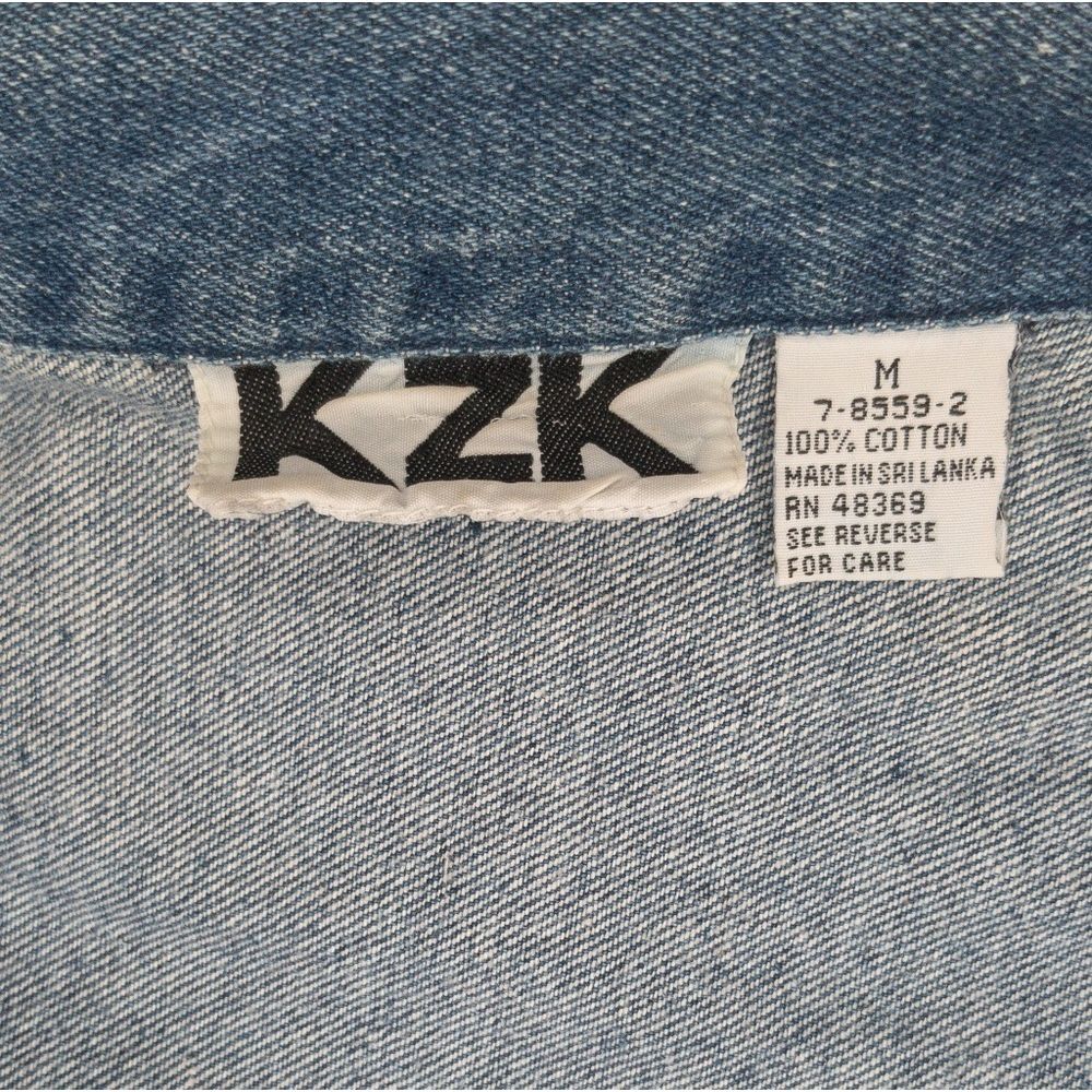 KZK 90s Vintage Denim Button Front Vest - Picture 4 of 4